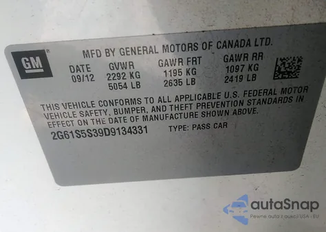 2013 Cadillac Xts Premium from USA, damaged, VIN 2G61S5S39D9134331